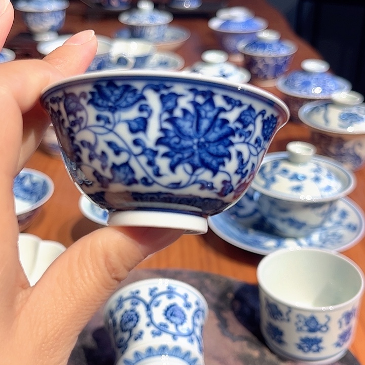 镹曰茶闲柴窑手工手绘青花