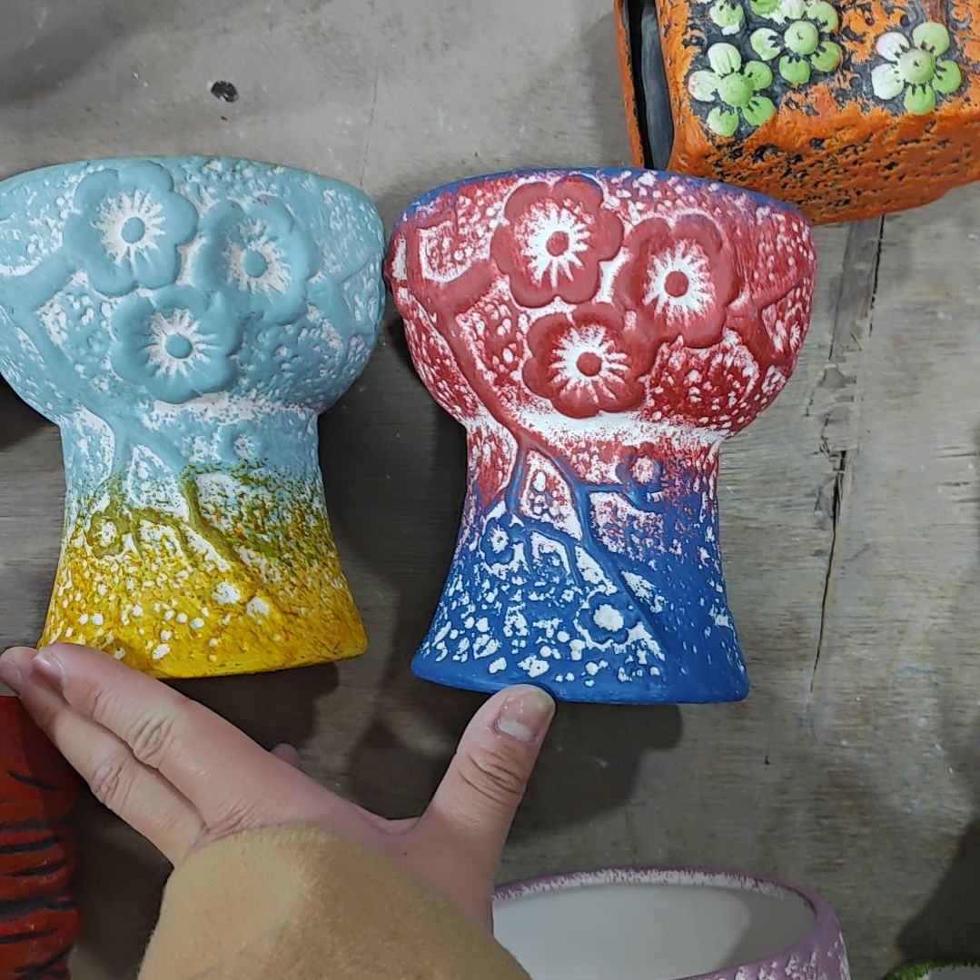 红陶吸水透气的白陶花盆凑满12发货