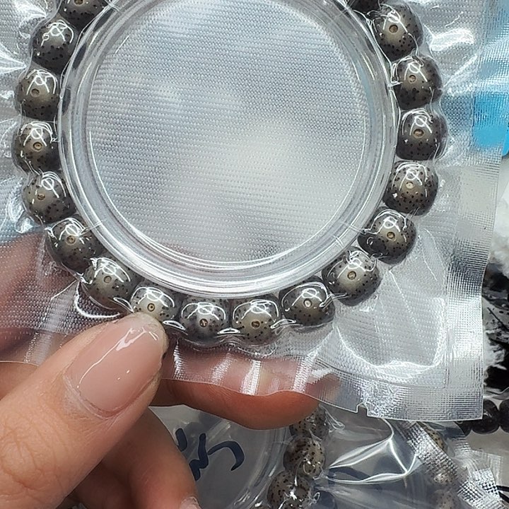 星月菩提手串511殿堂黑灰星月菩提10桶单圈