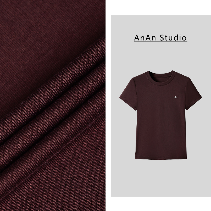 【竹烟波月】莱赛尔短袖2025年新款面膜T恤圆领洋气弹力纯色上衣女