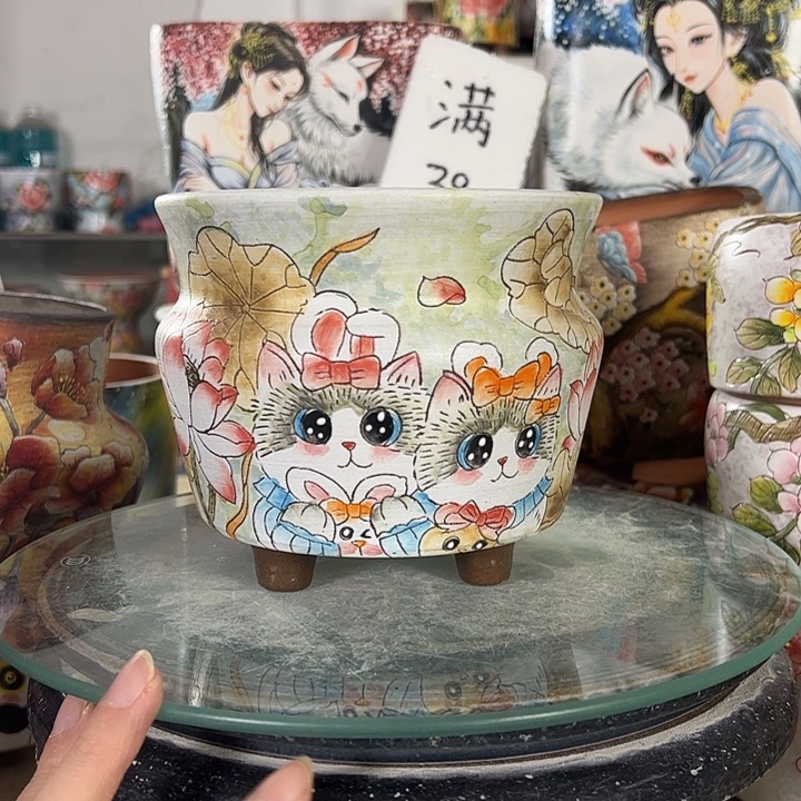 景德镇手绘花盆性价比超高