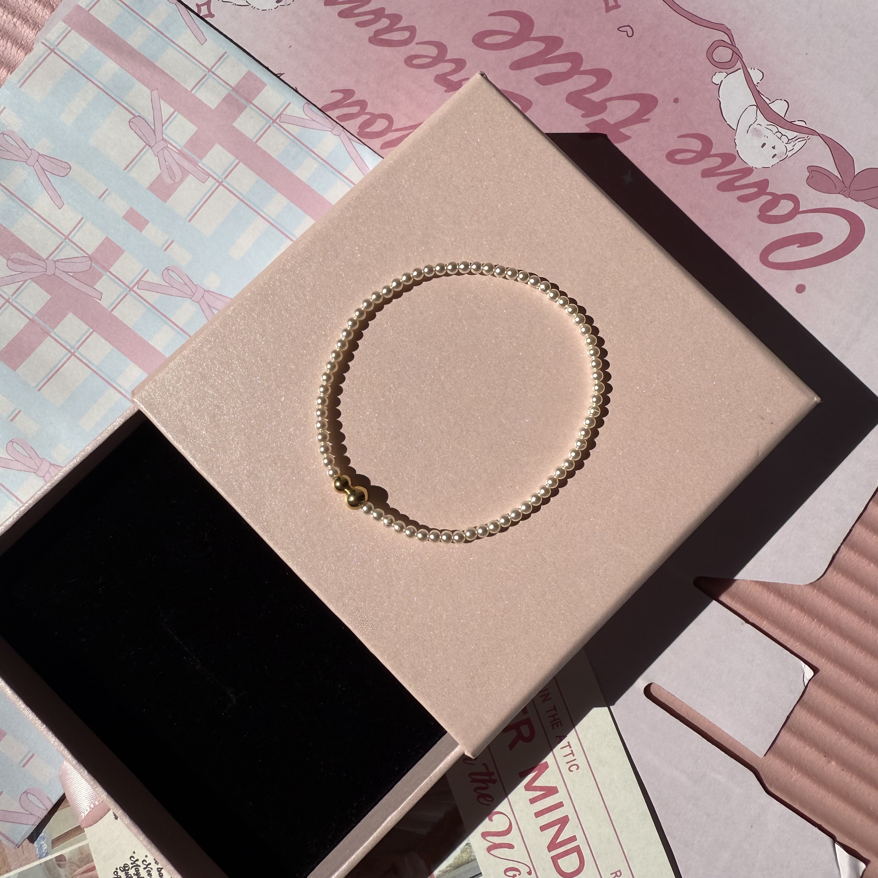 钛钢仿珍珠手链 施家珍珠金葫芦手链102