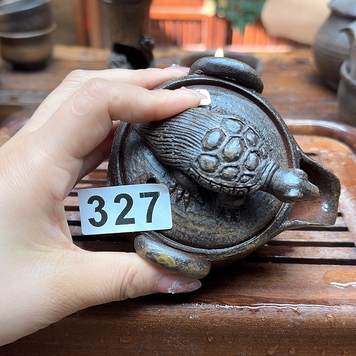 纯手工制作粗陶茶具