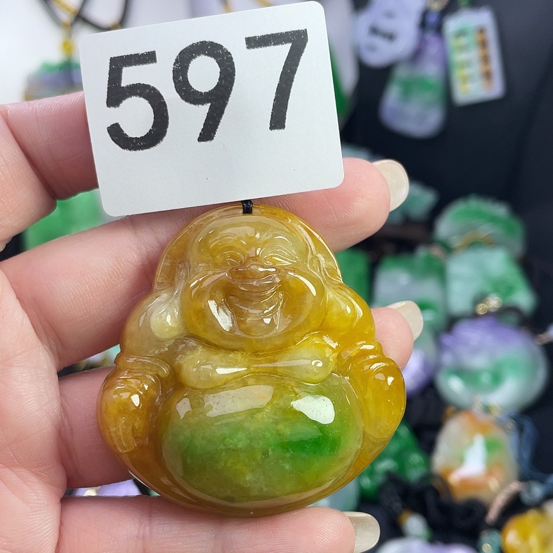 翡翠未镶嵌吊坠(赠链)