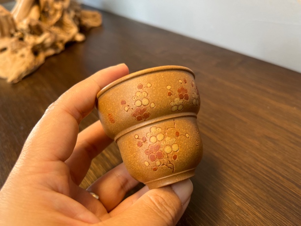 宜兴紫砂段泥葫芦杯