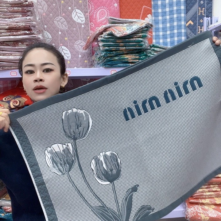 棉灰色郁金香纯棉