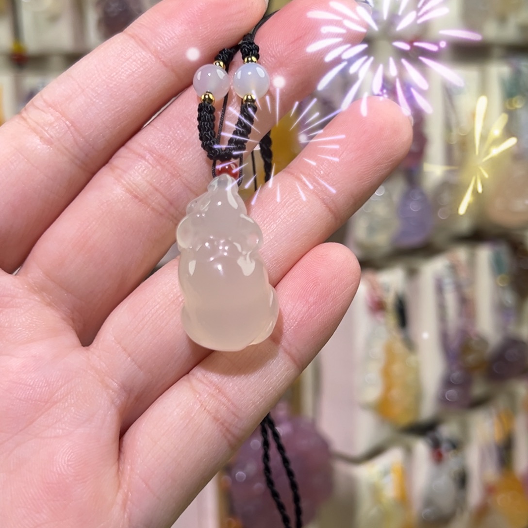 郛***萍玛瑙/玉髓未镶嵌吊坠(赠链)