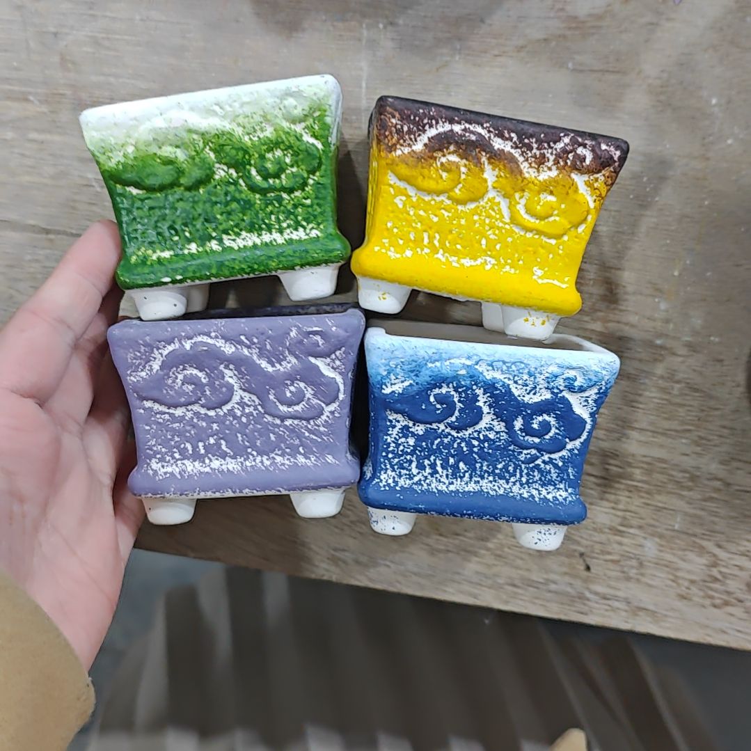 红陶吸水透气的白陶花盆凑满12发货