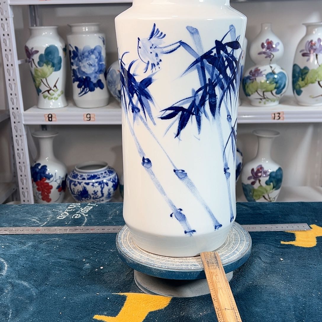 摆件景德镇陶瓷书竹