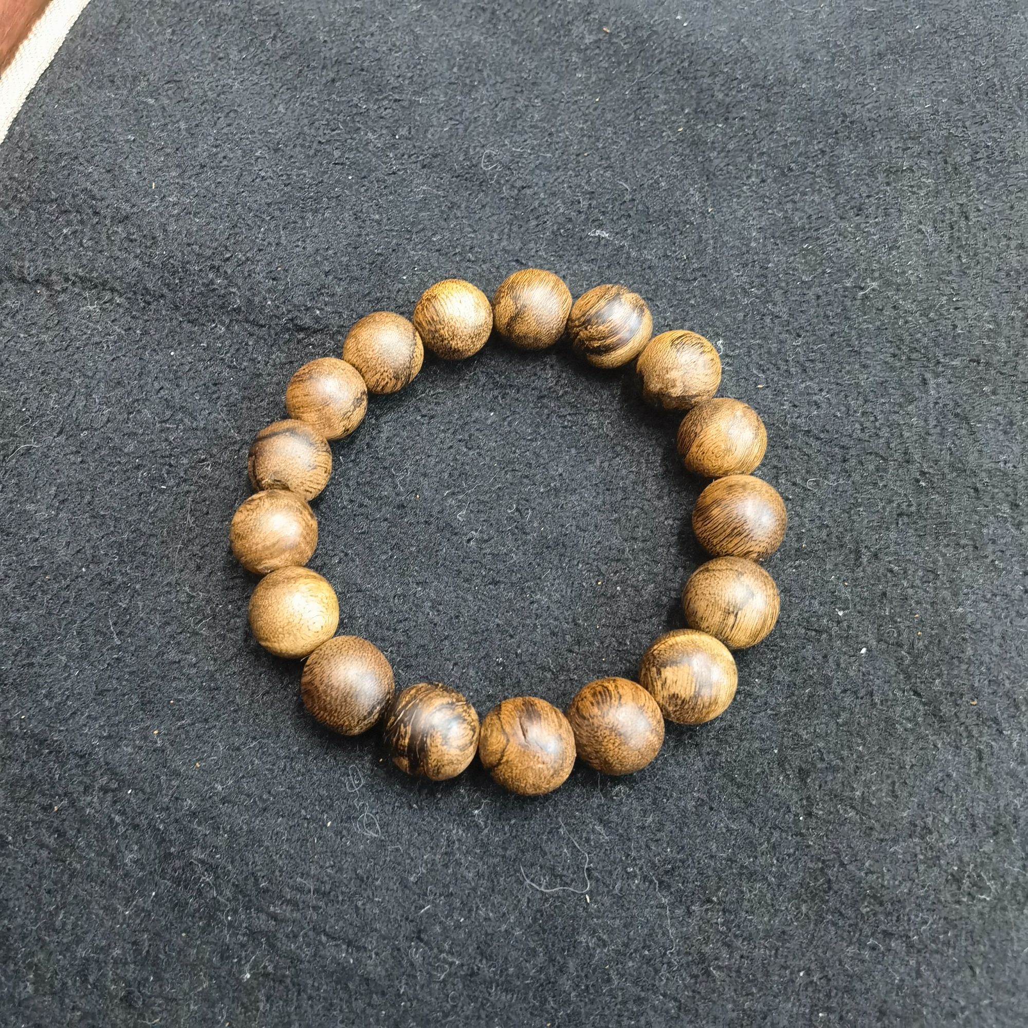 沉香越南都彭老料1.3cm单圈九九沉极品沉香手串