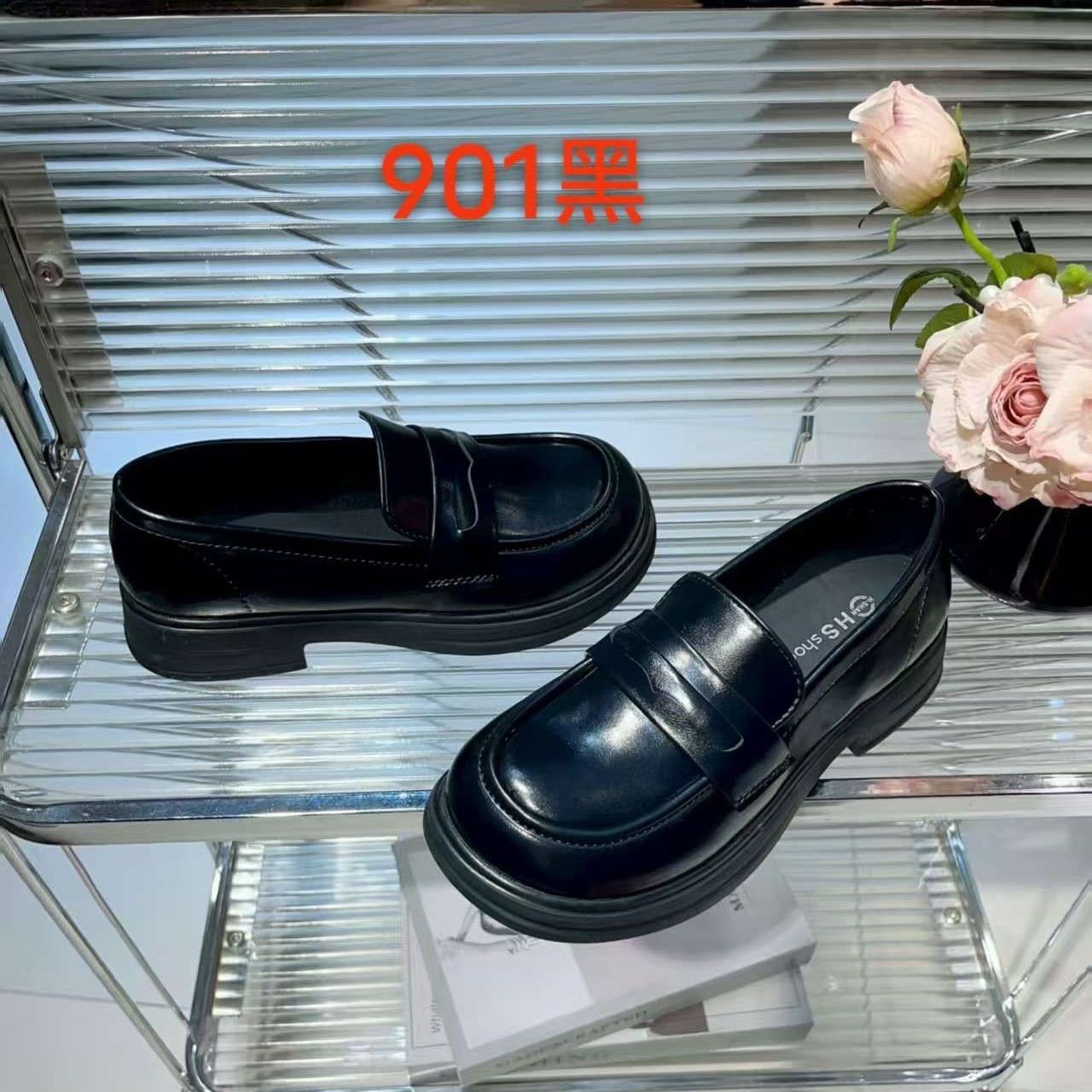 【专属】901乐福鞋女2025秋款英伦风小皮鞋百搭一脚蹬软底鞋