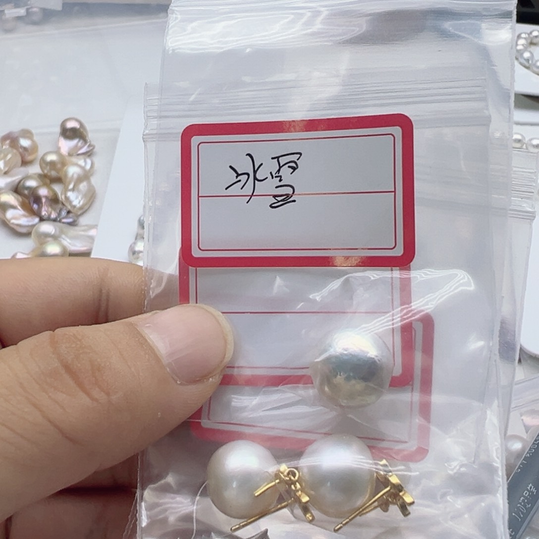 银S925镶嵌淡水珍珠天然淡水珍珠华*瓷