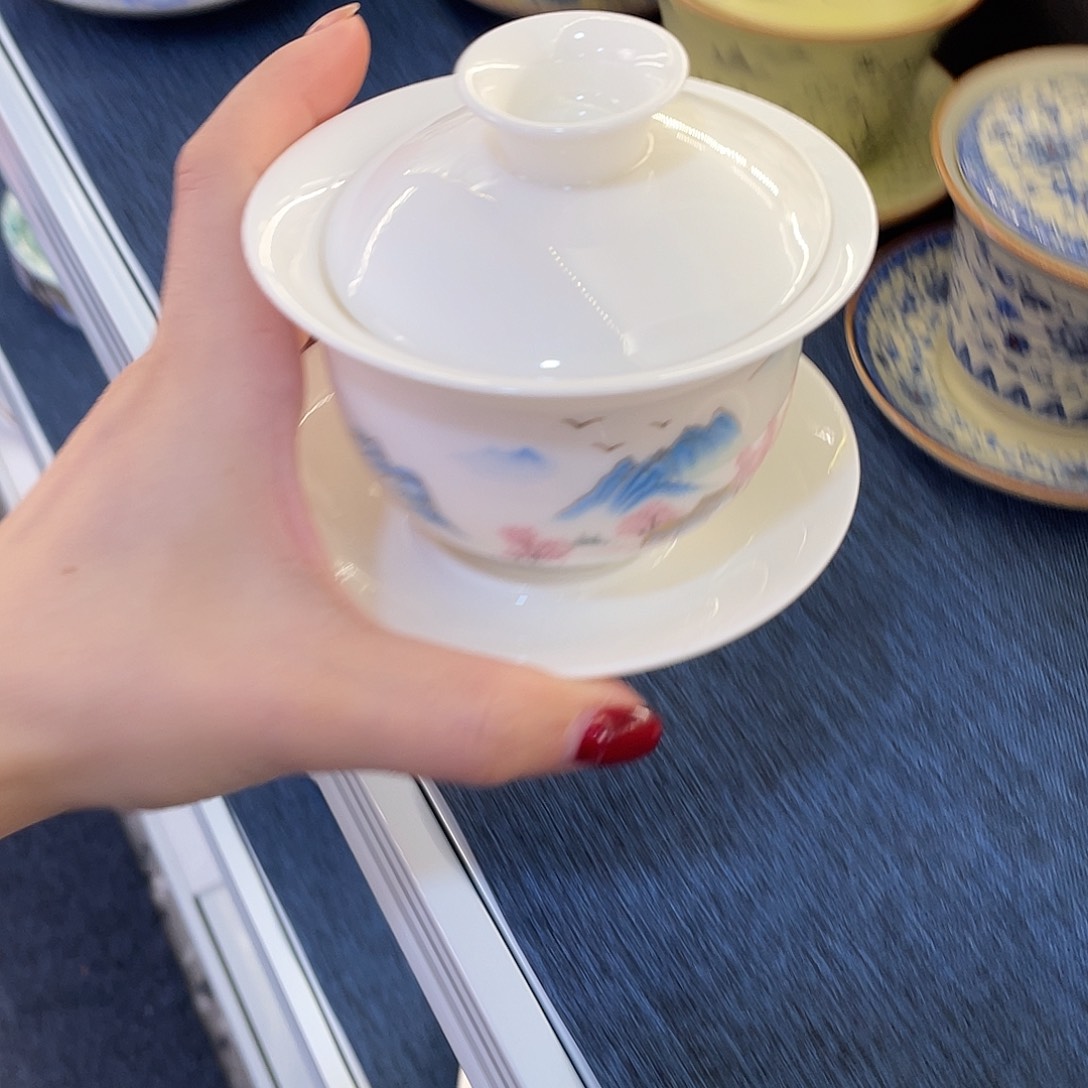 陶景德陶瓷盖碗茶具