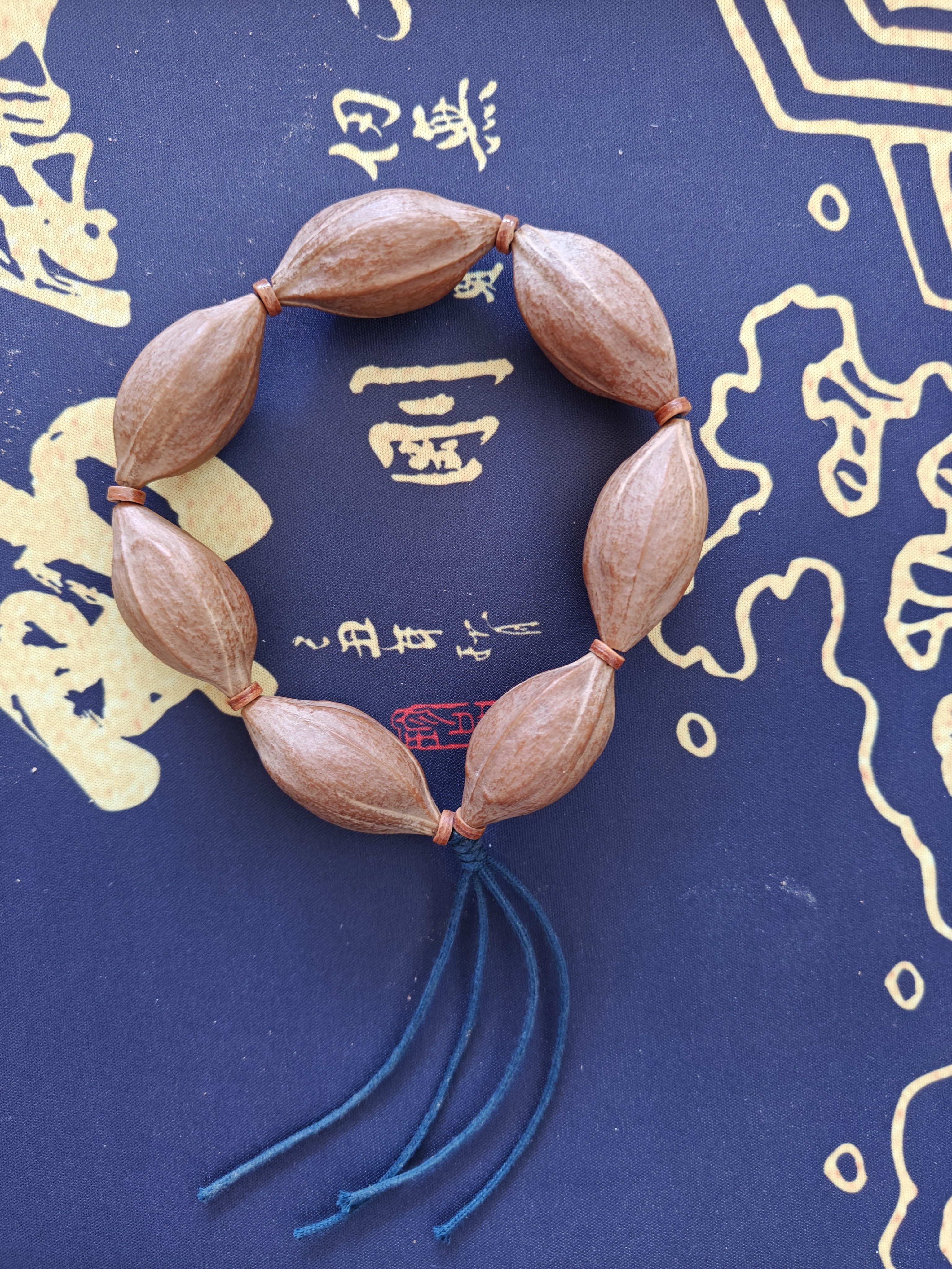 橄榄核手串19尺寸梅林大核素串文玩手串原生态百年老树核