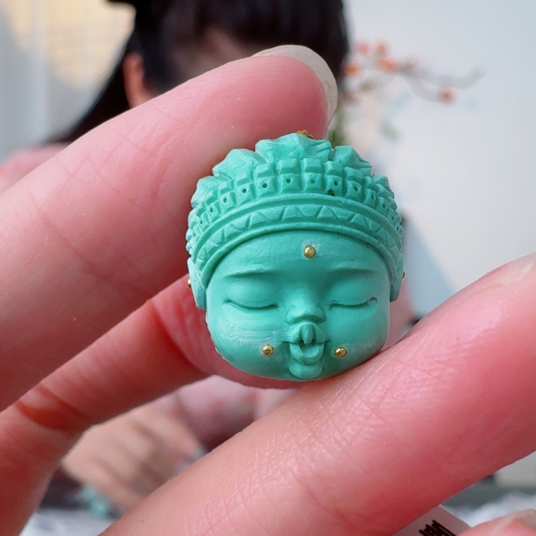 绿松石未镶嵌挂件