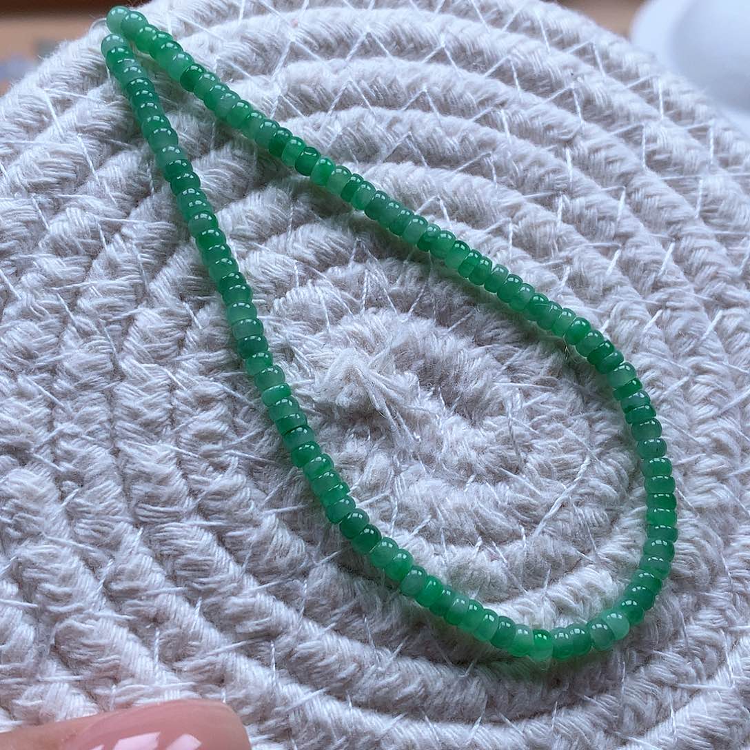 翡翠未镶嵌手串股珠3