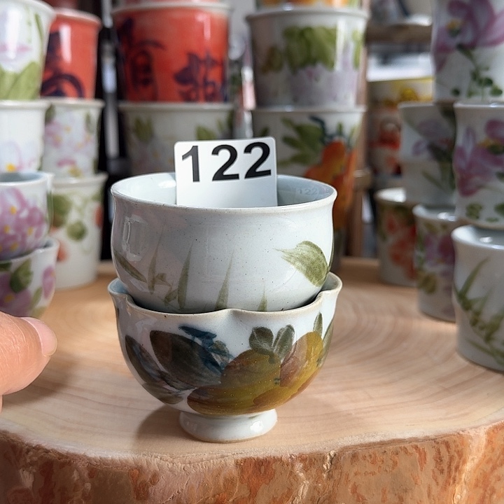 景德镇陶瓷花口杯杯福利款