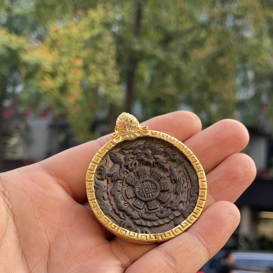 精美手工艺泥塑九宫八卦牌，传统韵味十足