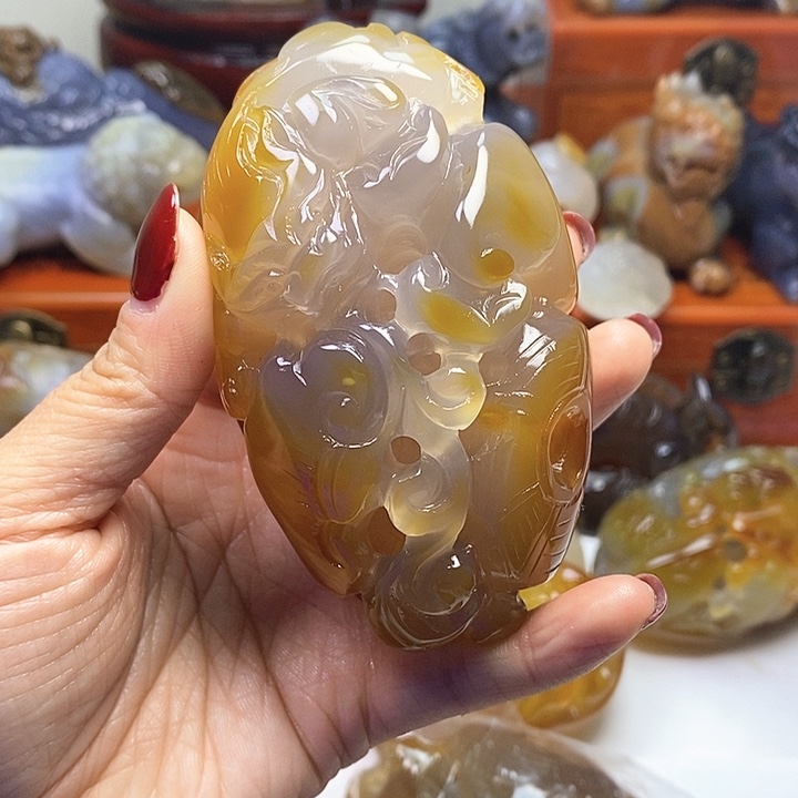 玛瑙/玉髓手把未镶嵌2****2