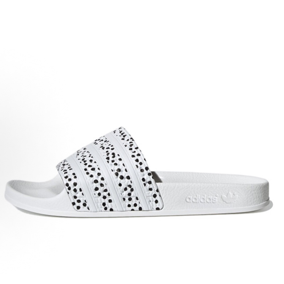 adidas originals  时尚 防滑一字拖鞋 女款 白FX5922