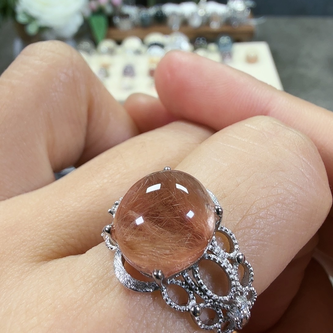 水晶银S925镶嵌戒指