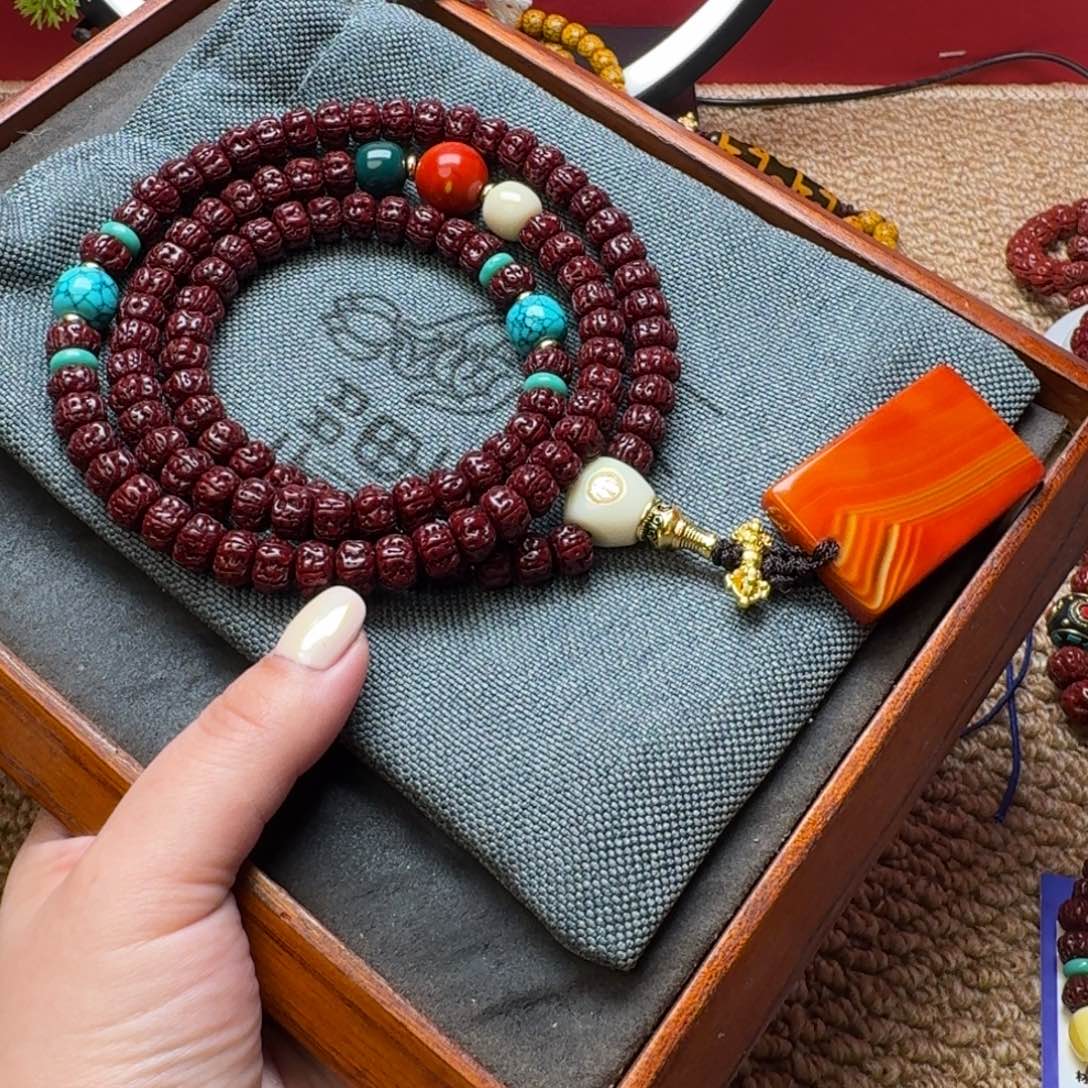 心***和金刚菩提吊坠黑金