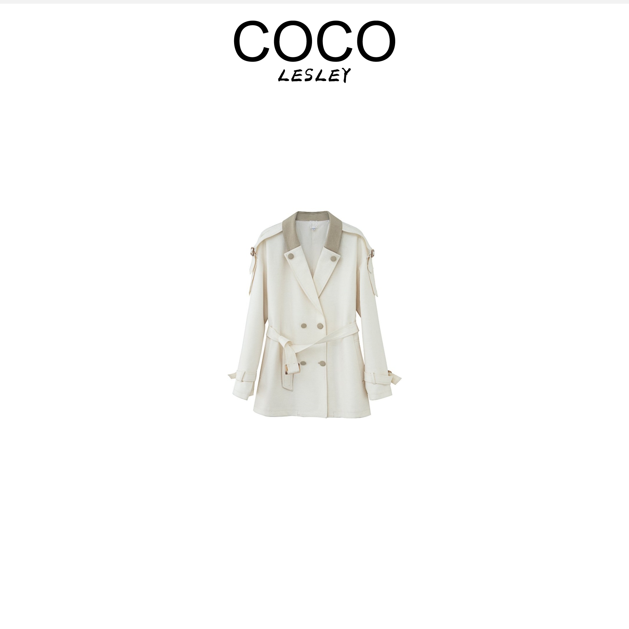 【COCO LESLEY】设计师款风衣气质百搭撞色休闲短款时尚女士外套