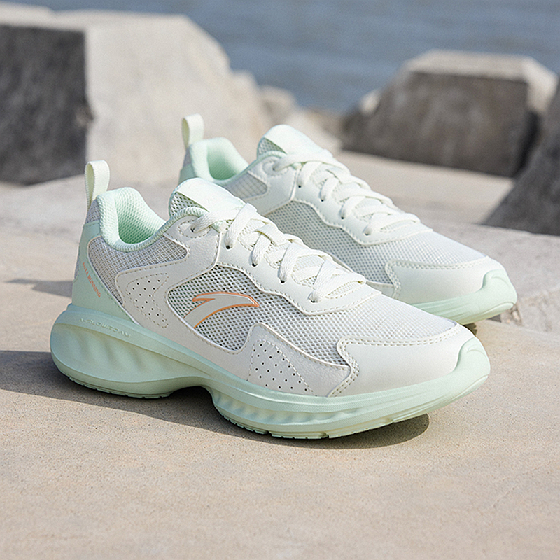 【达人专属】安踏正品男女跑步鞋2025夏季新款网面透气轻便减震鞋