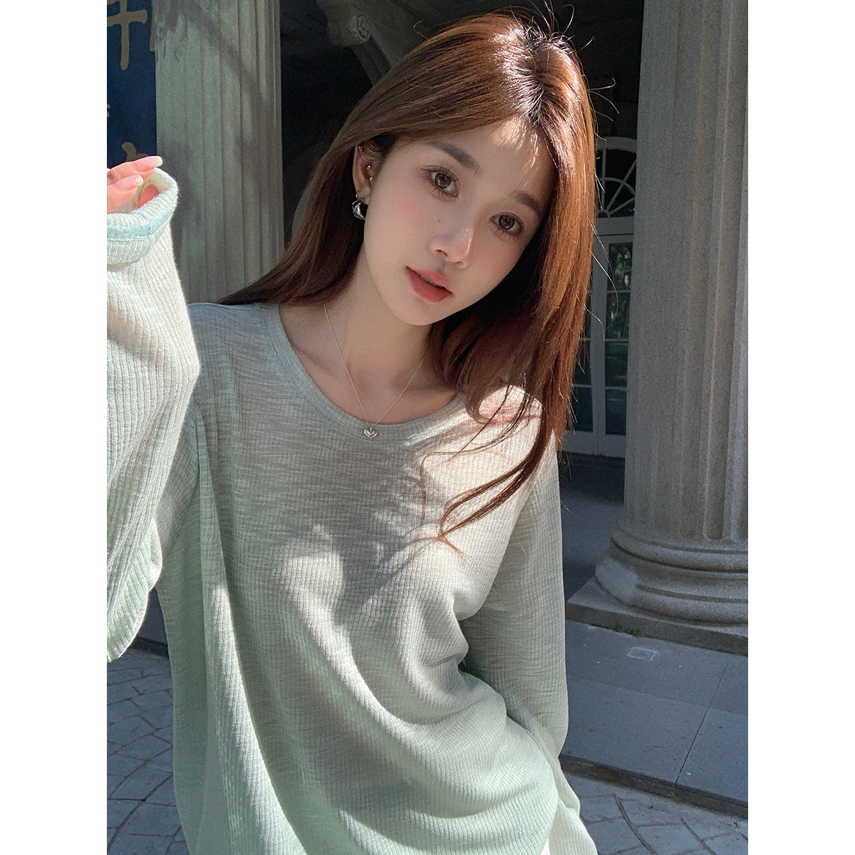 张贝贝 长岛冰茶 亚麻感坑条防晒冰沙tee