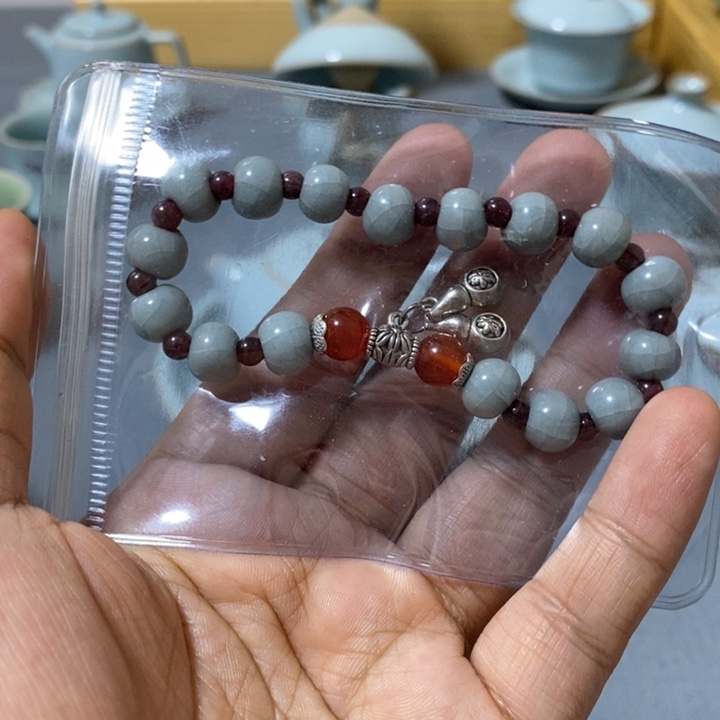 *****杯子陶瓷手串女0.8cm只要珠子和间隔珠