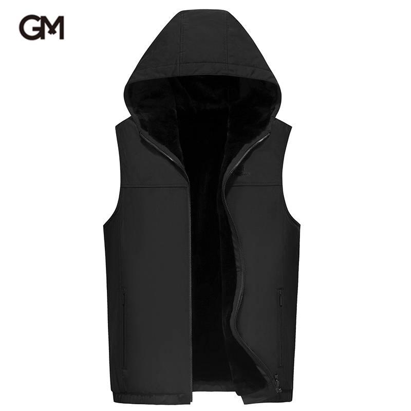 GUSS MART/戈斯迈特双面穿整貂进口貂绒水貂皮草马甲男连帽背心