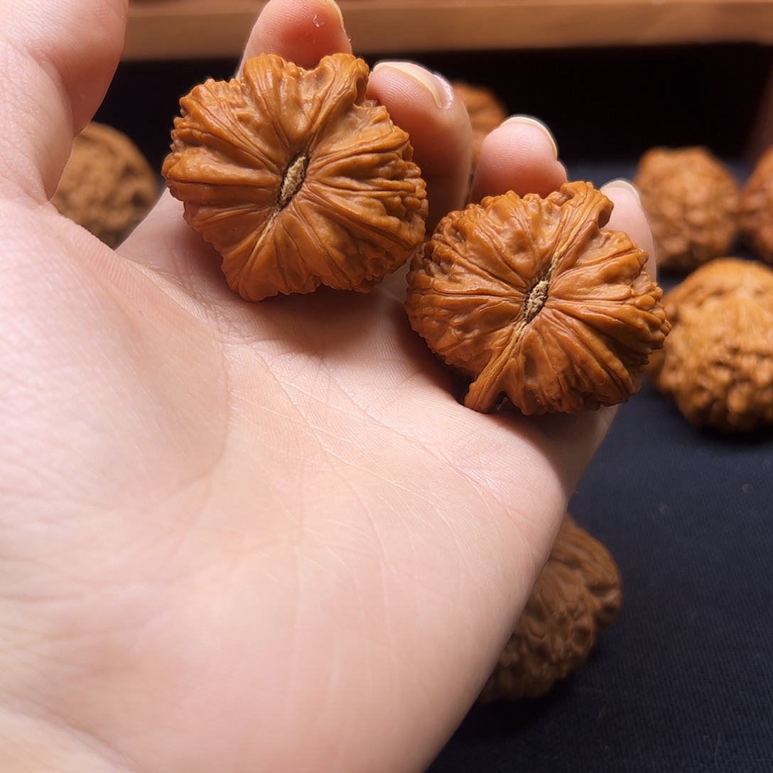 小***雄把件核桃白狮子41全品