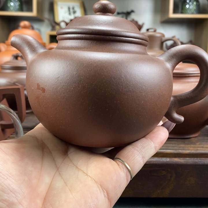 紫砂茶壶中****行原矿紫砂壶