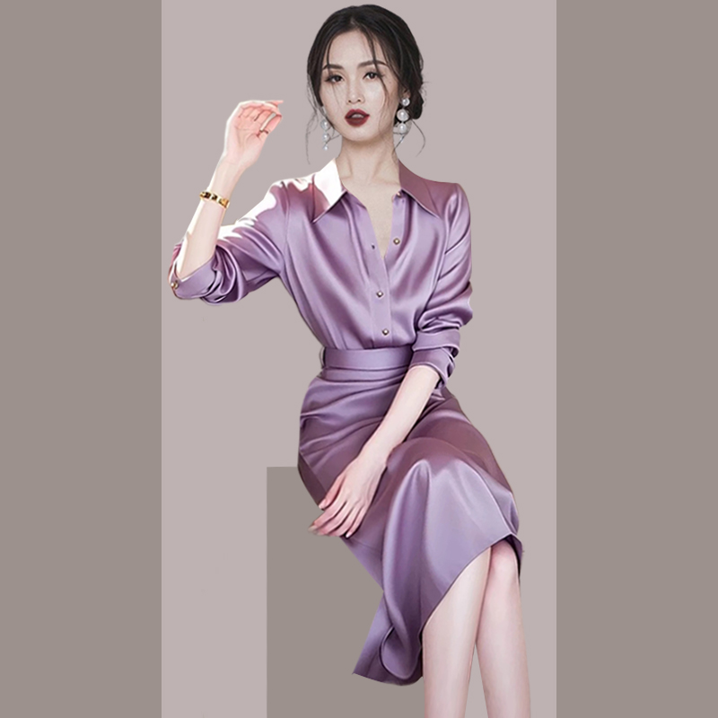 春季新款时尚高端轻奢精致女人味小众典雅大方衬衣半身裙两件套女