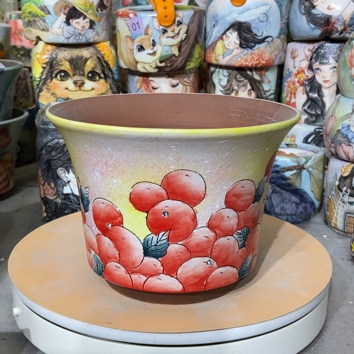 红陶景德镇艺术手绘作品