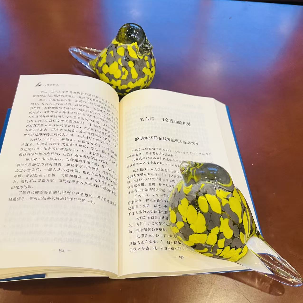 【可清优居-喜鹊】手工琉璃摆件一对儿 多样性发一