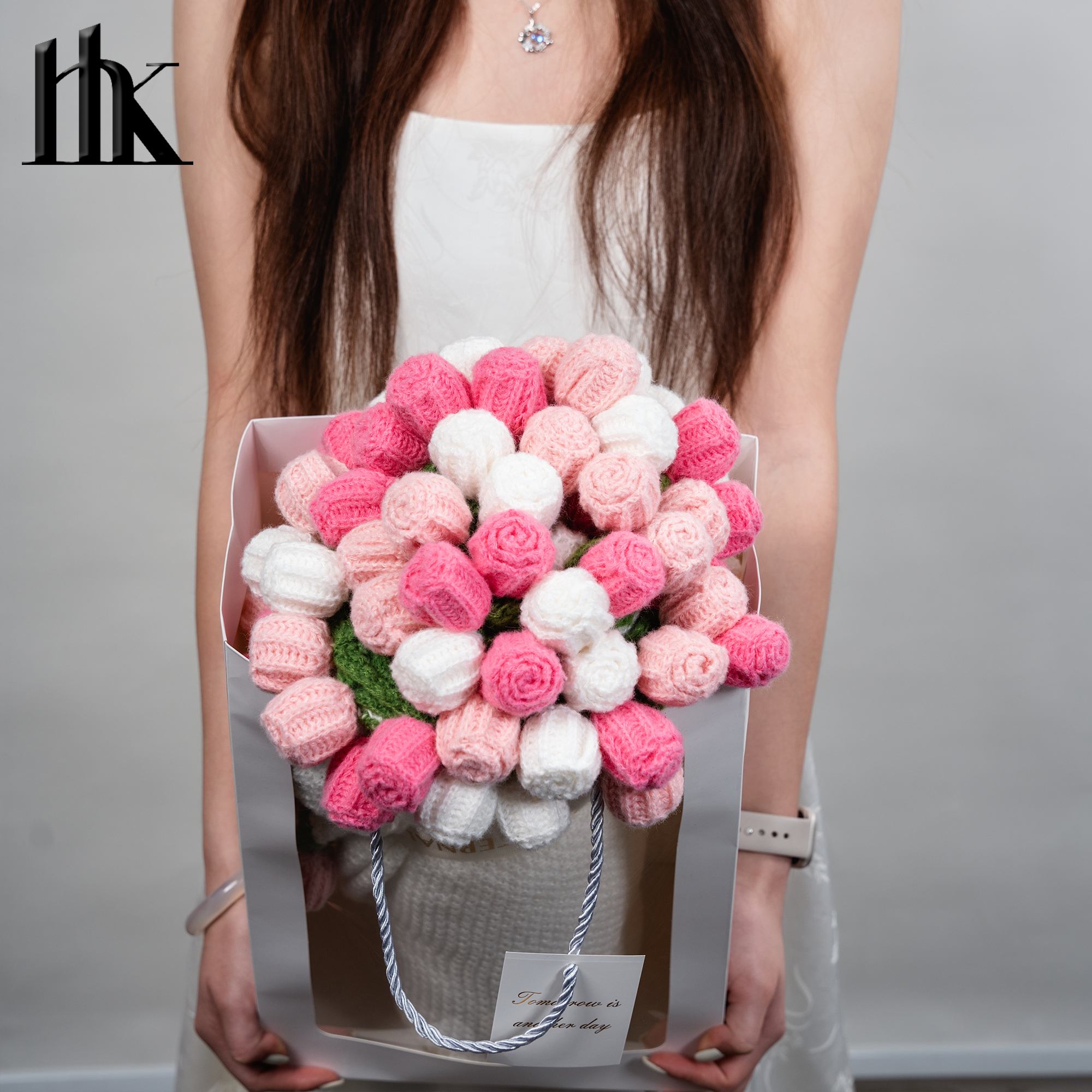 HK成品玫瑰花束毯子生日礼物披肩空调毯沙发毯匠心工艺送女友