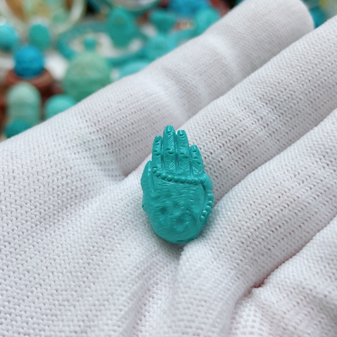 绿松石未镶嵌佛手