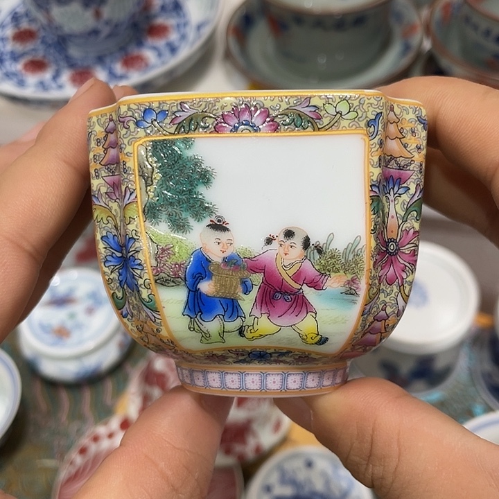 摆件陶景德镇陶瓷主人杯133