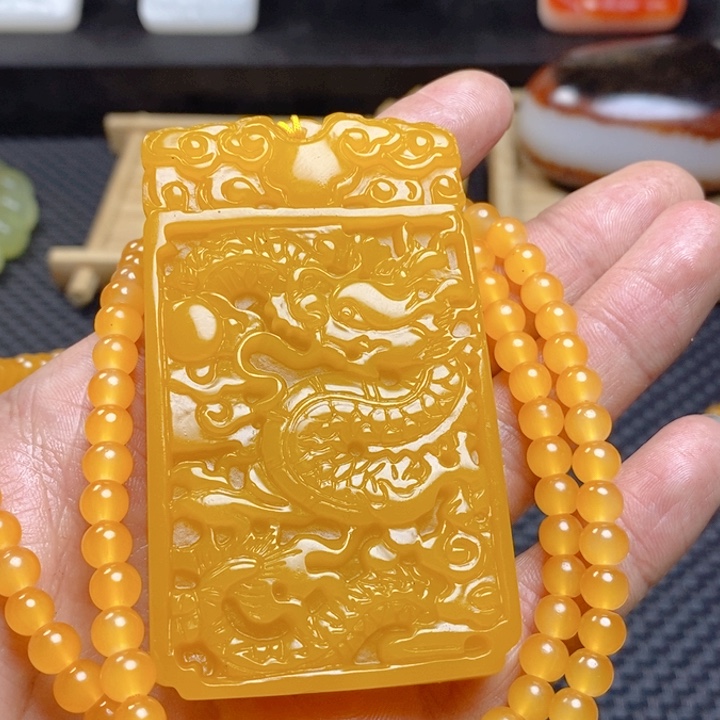 江**子龙凤牌和链子一套