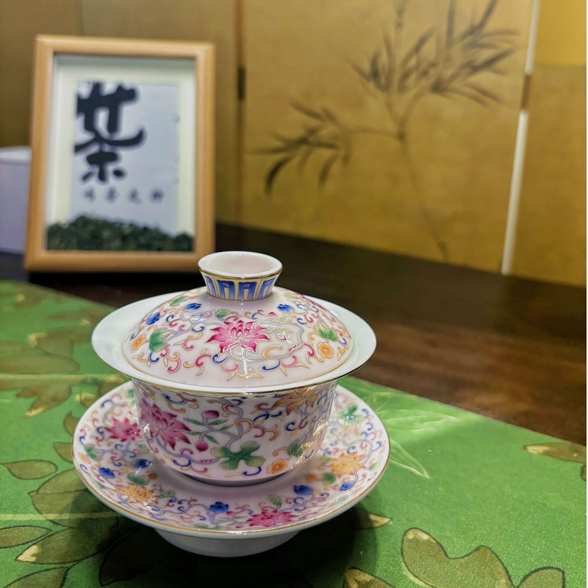 皇妃同款珐琅彩三才盖碗 150ml