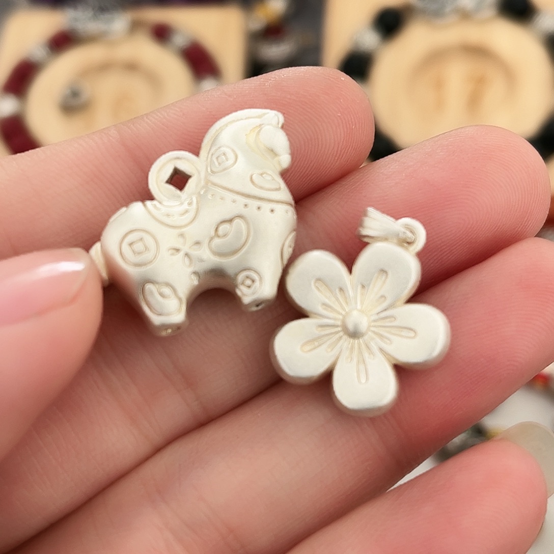 吊坠足银珐琅两个