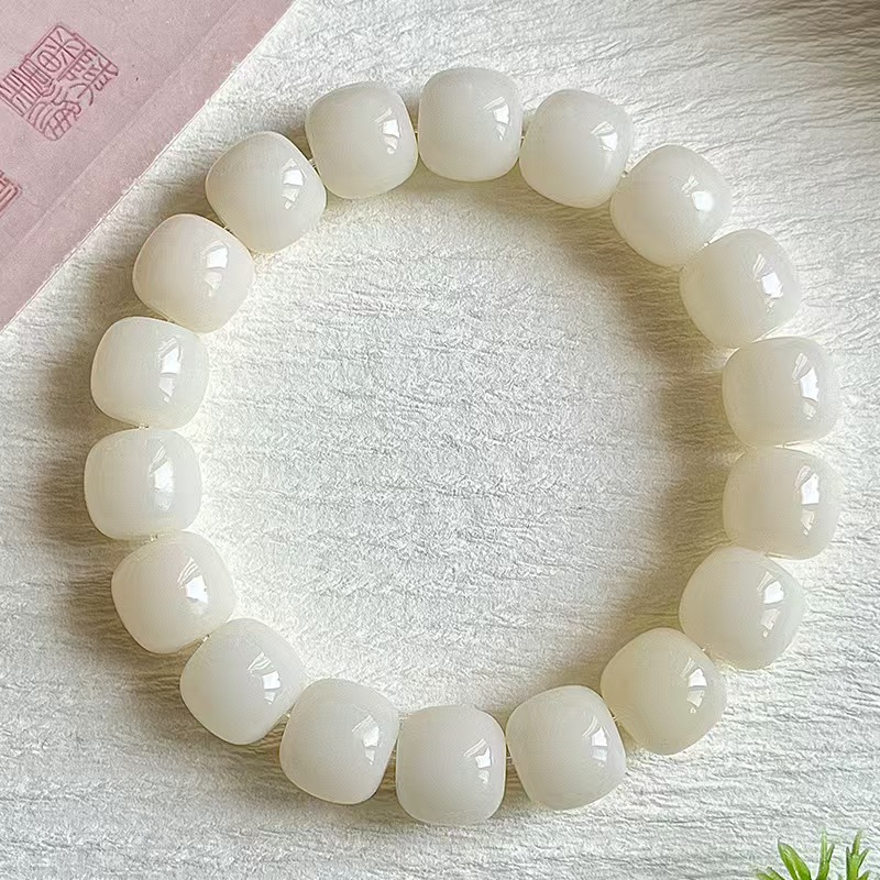 原生态白菩提单圈手串11*12mm18颗