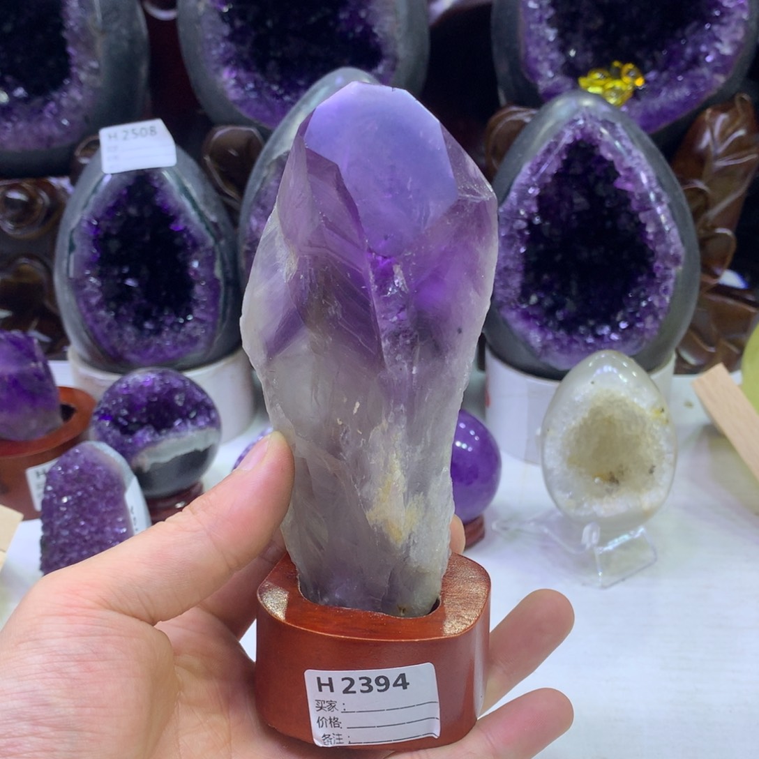 水晶紫水晶摆件未镶嵌2394