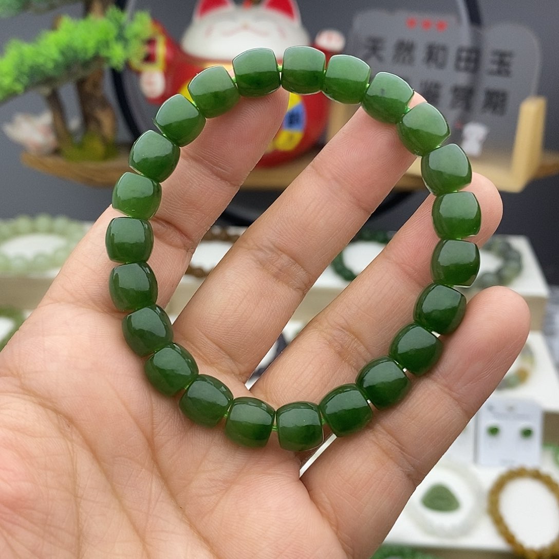 和田玉（碧玉）手链未镶嵌