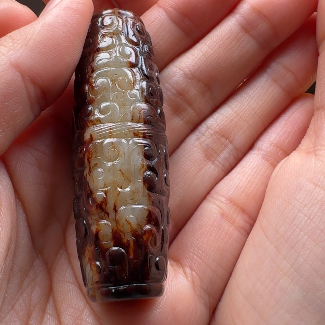 和田玉颈饰未镶嵌三*子