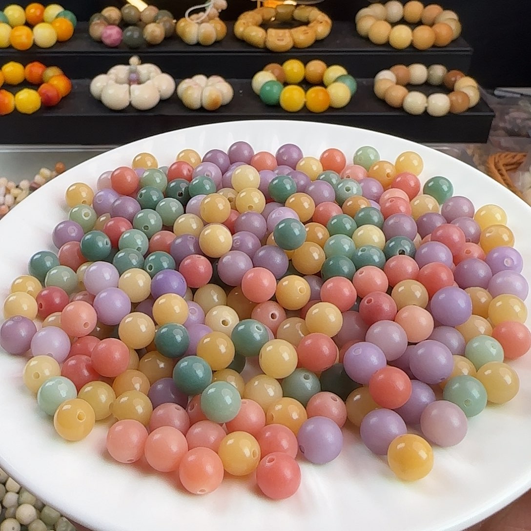 吊坠菩提根/象牙果卡8/8.5玛卡龙圆500颗