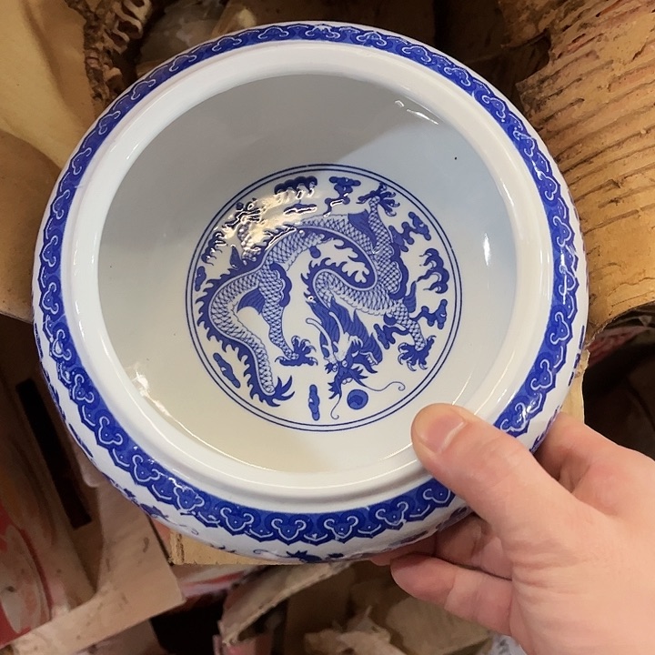 瓷片景德镇陶瓷烟灰缸。大号。