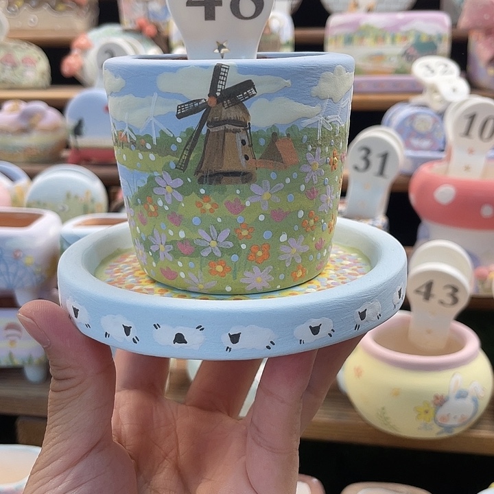 48……手工手绘花盆