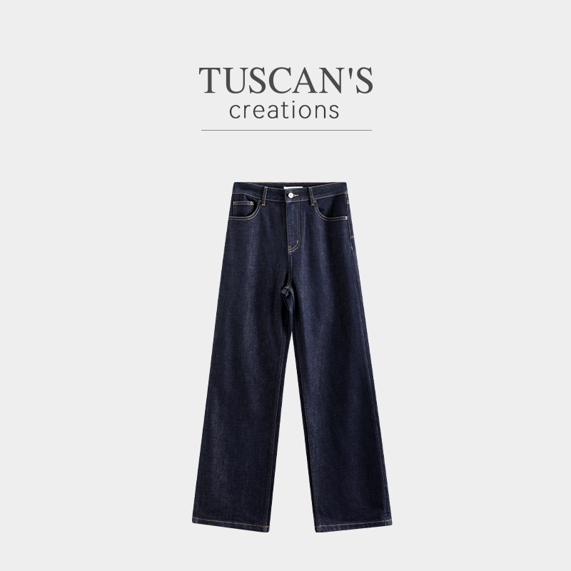 TUSCAN'S CREATIONS时尚女士百搭牛仔长裤时代双鱼